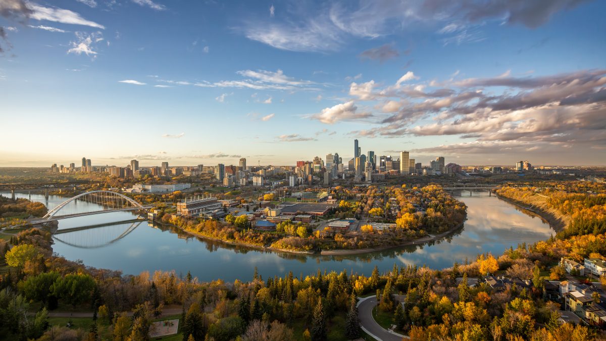 Edmonton downtown skyline fall Edmonton downtown skyline fall